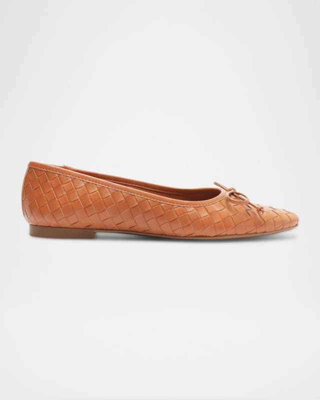 Arissa Woven Leather Ballet Flats